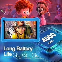 Tablette Enfants 7 Pouces Android 13 Tablette avec GMS Certified,8（3+5）GB RAM 64GB ROM (TF CARD 128GB),Applications Pré-Installé
