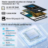 fezawio Tablette Tactile 10 Pouces Android 14, 22Go RAM+128Go ROM(Extensible 1To)|5MP+8MP|5G Wi-FI|Certifié Widevine L1|Processe