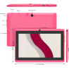 Tablette 7 pouces android, double caméras, wifi, bleutooth, azur