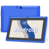 Tablette 7 pouces android, double caméras, wifi, bleutooth, bleu