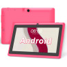 Tablette 7 pouces android, double caméras, wifi, bleutooth, rose