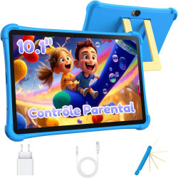 ALLDOCUBE Tablette Enfants 10 Pouces, Kids Tablette Android 15, Octa-Core 7Go+64 Go Ext 512 Go, 5500mAh, iWAWA, Contrôle Parenta