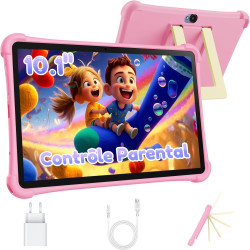 ALLDOCUBE Tablette Enfants 10 Pouces, Kids Tablette Android 15, Contrôle Parental, 5500mAh, 7Go+64 Go Ext 512 Go, Tablette Éduca