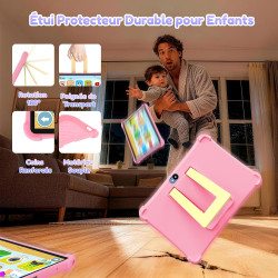 ALLDOCUBE Tablette Enfants 10 Pouces, Kids Tablette Android 15, Contrôle Parental, 5500mAh, 7Go+64 Go Ext 512 Go, Tablette Éduca