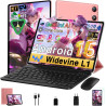 Tablette android tablette 10 pouces, 64 go rom + 2 to tf extensible, octa-core 2.0 ghz, gemini ai, gms certification, 5wifi, 5mp