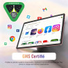Tablette android tablette 10 pouces, 64 go rom + 2 to tf extensible, octa-core 2.0 ghz, gemini ai, gms certification, 5wifi, 5mp