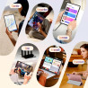 Tablette android tablette 10 pouces, 64 go rom + 2 to tf extensible, octa-core 2.0 ghz, gemini ai, gms certification, 5wifi, 5mp