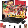 Android tablette 10 pouces 64go rom + 2to tf, gemini ai, face id,octa-core 2.0 ghz, 1080 * 800 fhd ips, veille extra longue, 5g 