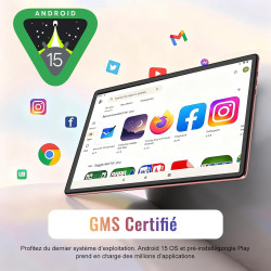Android Tablette 10 Pouces 64Go ROM (2To TF), Gemini AI, Octa-Core, 1280*800 FHD IPS, 5MP+8MP, Veille Extra Longue, 5G WiFi, Wid