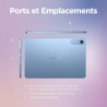 Lenovo tab - tablette tactile 10.1'' wuxga (mediatek helio g85, 8coeurs, ram 4go, 64go emmc 5.1, android 14, wifi5 + bleutooth) 