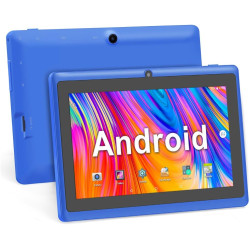 7 pouces tablette tactile, android 5.0 quad core tablet pc, 1go ram 8go rom, double caméras, wifi, bleutooth, bleu