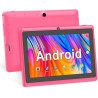 Tablette 7 pouces android, tablette tactile 5.0 quad core tablet pc, 1go ram 8go rom, double caméras, wifi, bleutooth, rose