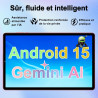 Android 15 Tablette 10 Pouces avec Gemini AI, 30 Go RAM + Extensible Jusqu'à 2 to ROM, Widevine L1, Octa-Core, 5G WiFi, 6000 mAh