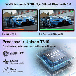 Android 15 Tablette 10 Pouces avec Gemini AI, 30 Go RAM + Extensible Jusqu'à 2 to ROM, Widevine L1, Octa-Core, 5G WiFi, 6000 mAh