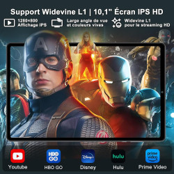 Android 15 Tablette 10 Pouces avec Gemini AI, 30 Go RAM + Extensible Jusqu'à 2 to ROM, Widevine L1, Octa-Core, 5G WiFi, 6000 mAh
