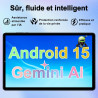 Android 15 Tablette 10 Pouces avec Gemini AI, 30 Go RAM + Extensible Jusqu'à 2 to ROM, Widevine L1, Octa-Core, 5G WiFi, 6000 mAh
