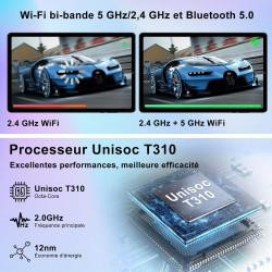 Android 15 Tablette 10 Pouces avec Gemini AI, 30 Go RAM + Extensible Jusqu'à 2 to ROM, Widevine L1, Octa-Core, 5G WiFi, 6000 mAh
