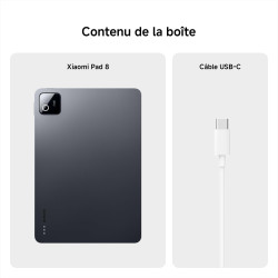 XIAOMI Pad 8, Tablette 11.2'' 8+256 GB, Processeur Snapdragon® 8s Gen 4, Batterie Longue autonomie 9200mAh (typ), Écran 3.2K 144