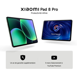 XIAOMI Pad 8, Tablette 11.2'' 8+128 GB, Processeur Snapdragon® 8s Gen 4, Batterie Longue autonomie 9200mAh (typ), Écran 3.2K 144