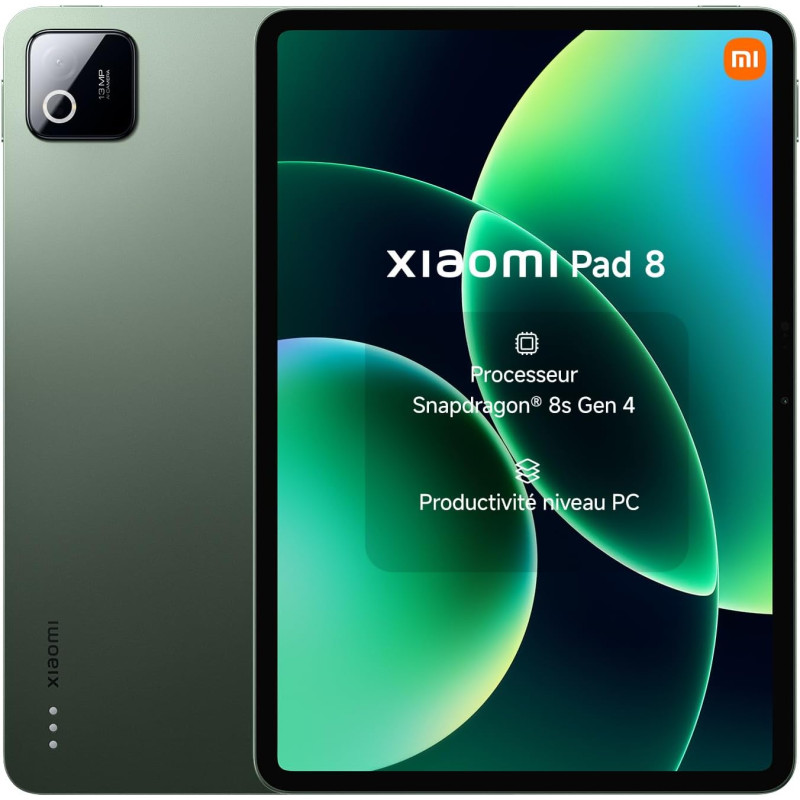 XIAOMI Pad 8, Tablette 11.2'' 8+256 GB, Processeur Snapdragon® 8s Gen 4, Batterie Longue autonomie 9200mAh (typ), HyperAI, Vert,
