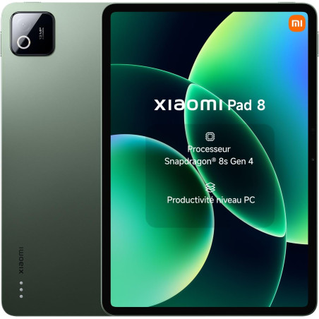 XIAOMI Pad 8, Tablette 11.2'' 8+256 GB, Processeur Snapdragon® 8s Gen 4, Batterie Longue autonomie 9200mAh (typ), HyperAI, Vert,