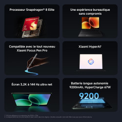 XIAOMI Pad 8 Pro, Tablette 11.2'' 12+512 GB, Processeur Snapdragon® 8 Elite, Batterie Longue autonomie 9200mAh (typ), Écran 3.2K