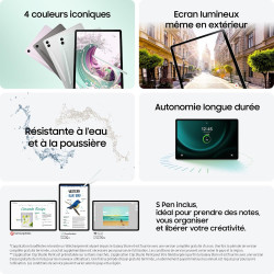 Samsung Galaxy Tab S9 FE Tablette, 10.9'' Wifi 256Go, S Pen inclus, Batterie longue durée, Certification IP 68, Anthracite, Vers