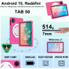 2026 Tablette Android 15, Tablette pour enfants avec EVA Silicone É‌tui Protection, 24Go+256Go/2To, Tablet 11 Pouces, Octa-Core,