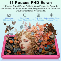Tablette 11 Pouces Android 15, 24Go+256Go/2To, Octa-Core, Gemini AI/Widevine L1, 8000 mAh, 13MP+5MP, Boîtier Métallique, Grande 
