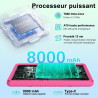 Tablette 11 Pouces Android 15, 24Go+256Go/2To, Octa-Core, Gemini AI/Widevine L1, 8000 mAh, 13MP+5MP, Boîtier Métallique, Grande 