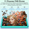 2026 Tablette Android 15 avec EVA Silicone É‌tui Protection, 24Go+256Go/2To, Tablette 11 Pouces Octa-Core, Gemini AI/Widevine L1