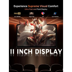 Tablette 11 Pouces Android, Tablet Tactile, 24Go + 256Go, TF 1TB Extensible, 8000 mAh, UFS 2.2 Flash | 13MP + 5MP | Face ID | Wi