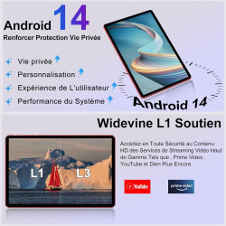 2026 Tablette 24Go RAM + 256Go (UFS 2.2), Écran Tactile 11 Pouces Android, 8000mAh, Extensible 2To, Widevine L1 GMS Certifié, 8-