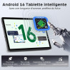 11 Pouces Tactile Android 16 Tablette avec Gemini AI,T7250 Octa-Core|24Go RAM+256Go ROM(TF 2To)|16MP+8MP|1920x1200 IPS HD Displa