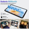 Android 15 Tablette 10 Pouces avec Gemini AI, 22Go RAM+ 128Go ROM(Extension de 2To), Octa-Core, WiFi 6 BT 5.0, Widevine L1, 6000