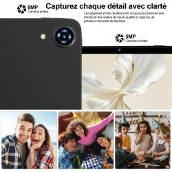 Android 15 Tablette 10 Pouces avec Gemini AI, 22Go RAM+ 128Go ROM(Extension de 2To), Octa-Core, WiFi 6 BT 5.0, Widevine L1, 6000