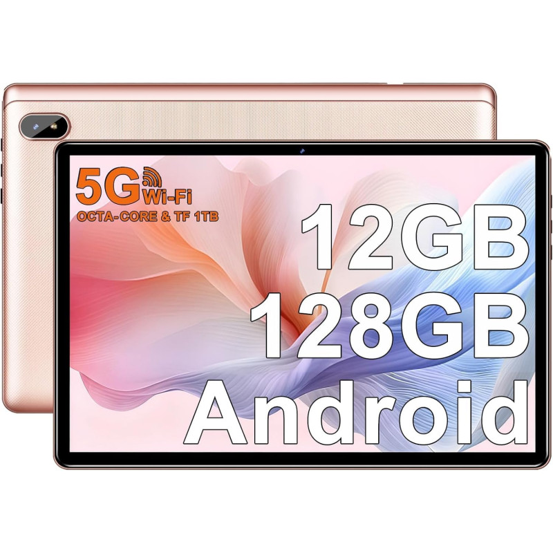 FACETEL Tablette Android avec 5G Wi-FI 6 et Gemini AI, 28 GO ROM (Extensible Jusqu'à 1 to),Tablette Tactile avec Widevine L1,Oct