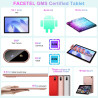 FACETEL Tablette Android avec 5G Wi-FI 6 et Gemini AI, 28 GO ROM (Extensible Jusqu'à 1 to),Tablette Tactile avec Widevine L1,Oct