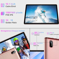 FACETEL Tablette Android avec 5G Wi-FI 6 et Gemini AI, 28 GO ROM (Extensible Jusqu'à 1 to),Tablette Tactile avec Widevine L1,Oct