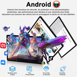 2026 nouvelle tablette android tablette 11 pouces avec 256go rom(2to tf), 24 go ram, octa-core, 2.0ghz, 5g wifi 6, widevine l1, 