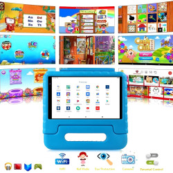 Tablette enfants 8 pouces android tablette avec sufficient ram + rom(tf 2to), très longue enduranceavec gms certified, wifi, ble