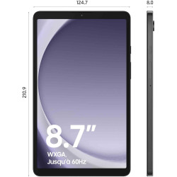 Samsung Galaxy Tab A9 Tablette Android, 64 Go de Stockage, Grand écran de 8.7", Wifi, Son riche, Anthracite, avec Chargeur secte