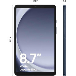 Samsung Galaxy Tab A9 Tablette Android, 64 Go de Stockage, Grand écran de 8.7", Wifi, Son riche, Bleu marine, avec Chargeur sect