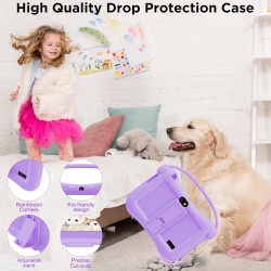 ascrecem Tablette pour Enfant 7 Pouces Android Tablette Enfants avec WiFi Cntrôle Parental Double Caméra Étui de Sécurité 2 Go d