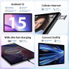 2.5k android 15 tablette 14 pouces, 4g lte/5g wifi, incell 2240 x1400, 11580mah, 36gb ram+256gb rom (extension 2tb), octa-core, 