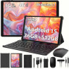 2K Android 15 Tablette, 36GB RAM+512GB ROM (2TB TF), 4G LTE+5G WiFi, Tablet 10,6 Pouces, Octa-Core, 2000 * 1200FHD, 8000mAh, 13M