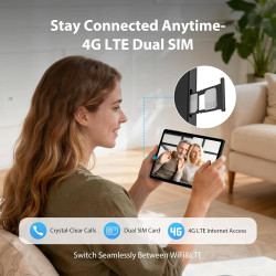2k tablette 11 pouces, 36gb ram+512gb rom (2tb tf), android 15, 4g sim lte+5g wifi, octa-core, 2000 * 1200, 9580mah, 13mp+8mp, w