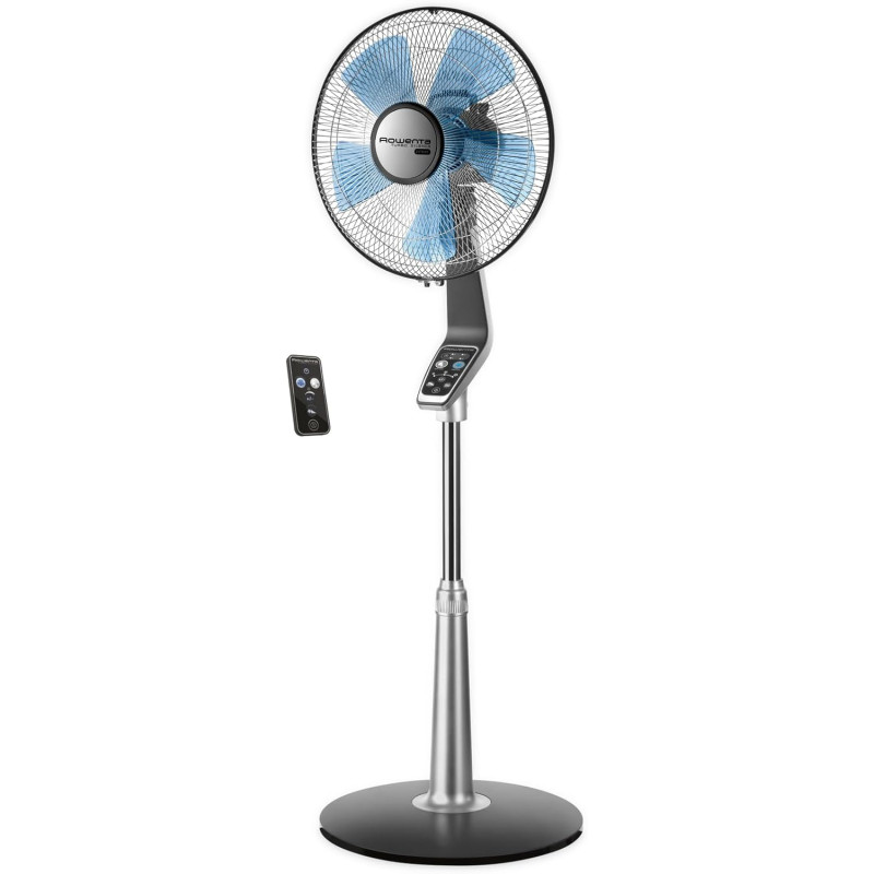 Rowenta VU5670F0 Ventilateur sur Pied Turbo avec Télécommande Silence Extrême 40 cm Silencieux Minuterie Oscillation 5 Vitesses 