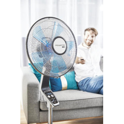 Rowenta VU5670F0 Ventilateur sur Pied Turbo avec Télécommande Silence Extrême 40 cm Silencieux Minuterie Oscillation 5 Vitesses 