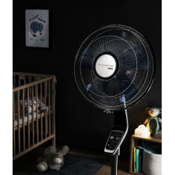 Rowenta VU5670F0 Ventilateur sur Pied Turbo avec Télécommande Silence Extrême 40 cm Silencieux Minuterie Oscillation 5 Vitesses 